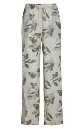 Emporio Armani Emporio Armani Patterned Linen Wide Leg Pants