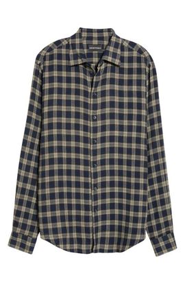Emporio Armani Emporio Armani Plaid Long Sleeve Button-Up Shirt
