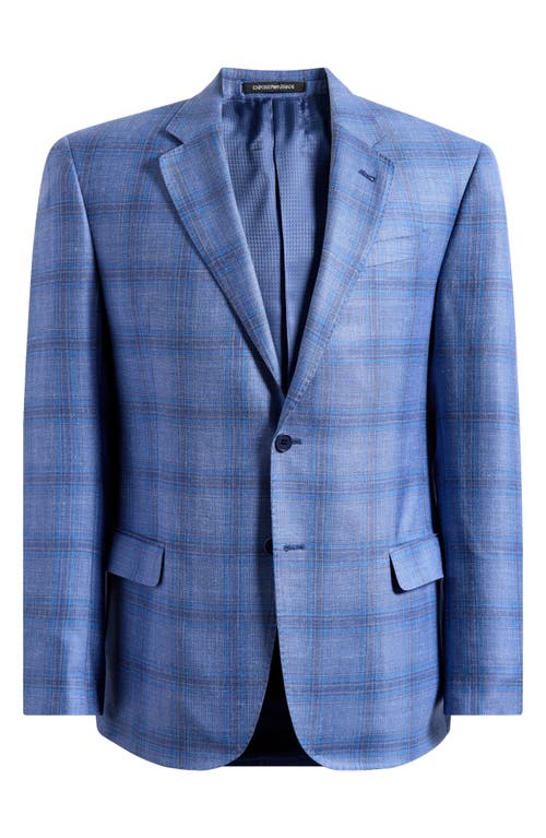 Emporio Armani Emporio Armani Plaid Virgin Wool Blend Sport Coat