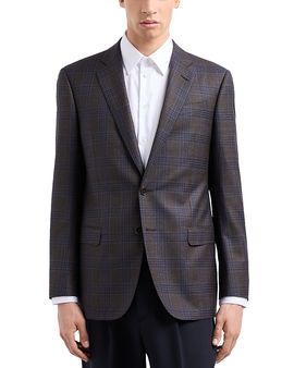 Emporio Armani Emporio Armani Plaid Wool Blazer