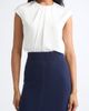 Emporio Armani Emporio Armani Pleated Twill Cap Sleeve Top - 1