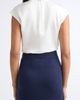 Emporio Armani Emporio Armani Pleated Twill Cap Sleeve Top - 2