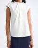 Emporio Armani Emporio Armani Pleated Twill Cap Sleeve Top - 4