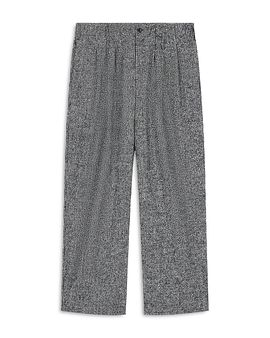 Emporio Armani Emporio Armani Pleated Wool Blend Flannel Trousers