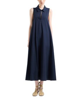 Emporio Armani Emporio Armani Poplin Sleeveless Midi Dress
