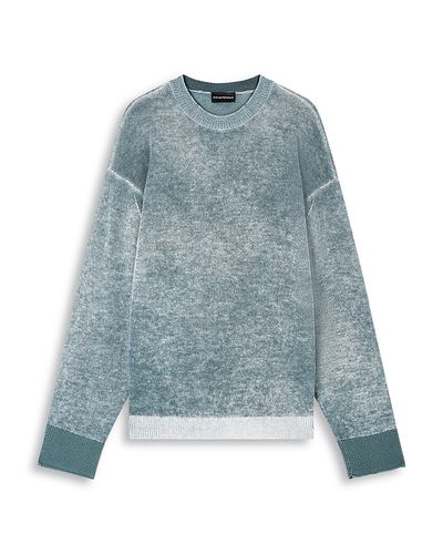 Emporio Armani Emporio Armani Printed Jersey Knit Virgin Wool Blend Sweater