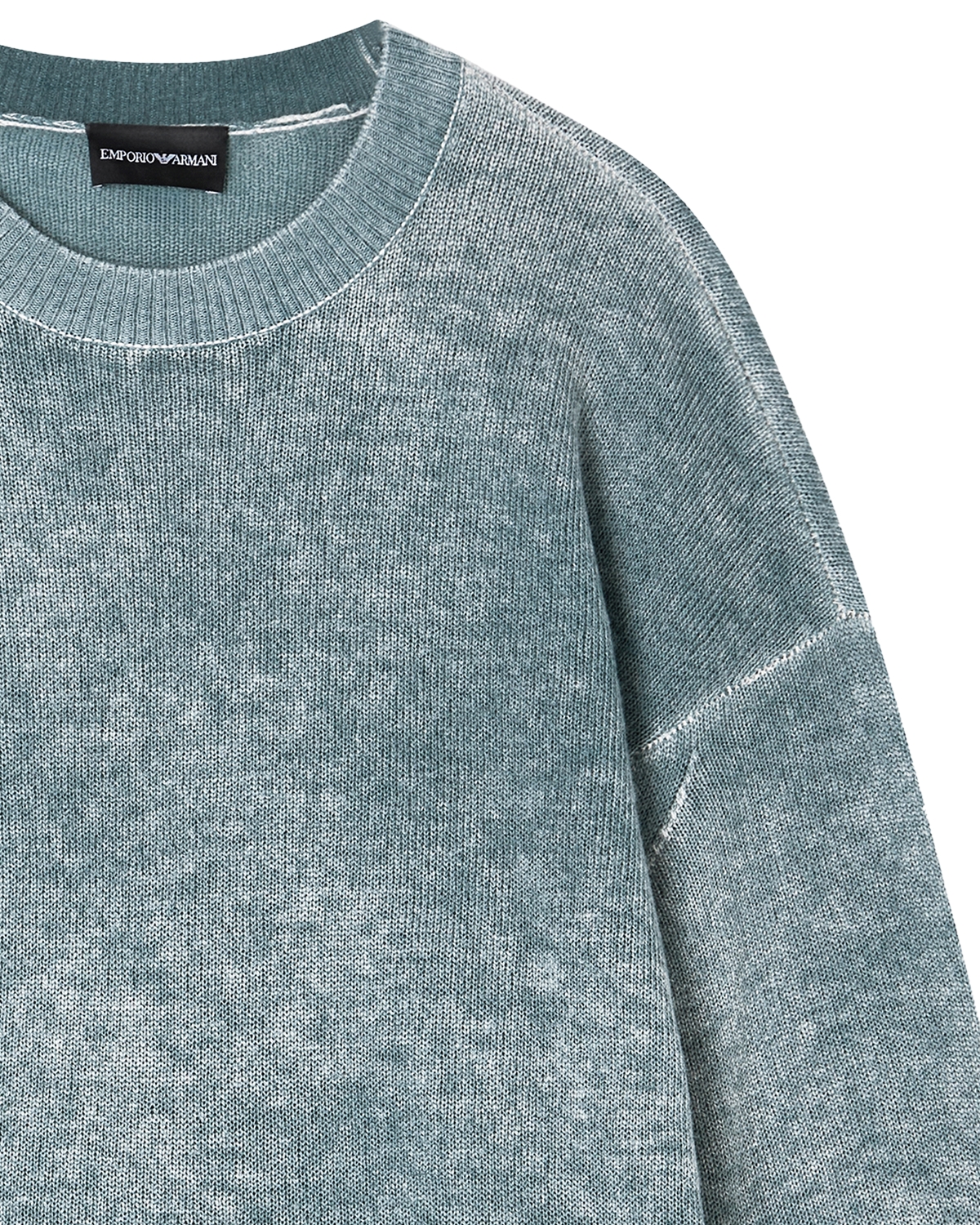 Emporio Armani - Printed Jersey Knit Virgin Wool Blend Sweater