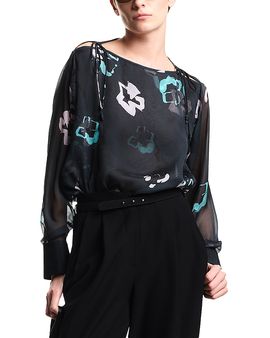 Emporio Armani Emporio Armani Printed Silk Chiffon Shirt