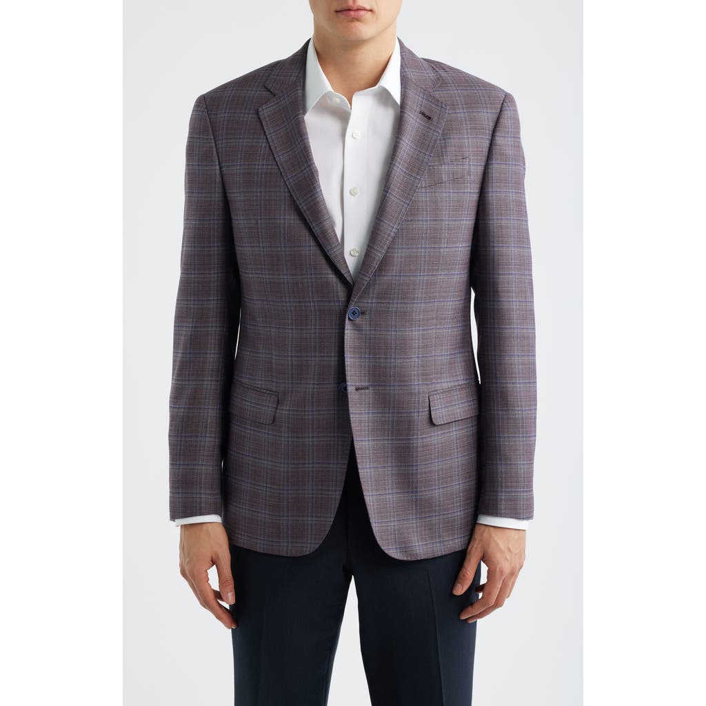 Emporio Armani Emporio Armani Purple Check Virgin Wool Sport Coat