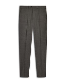 Emporio Armani Emporio Armani Regular Fit Brown Melange Wool Trousers
