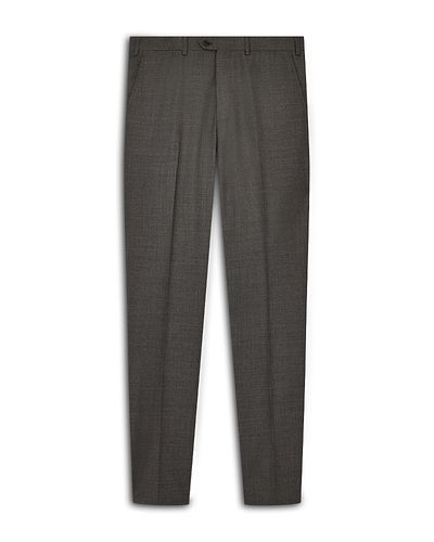 Emporio Armani Emporio Armani Regular Fit Brown Melange Wool Trousers