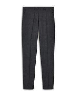 Emporio Armani Emporio Armani Regular Fit Grey Melange Wool Trousers