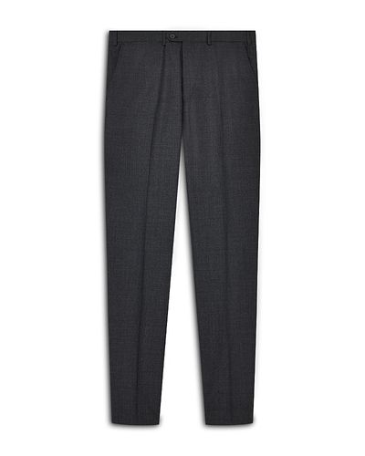 Emporio Armani Emporio Armani Regular Fit Grey Melange Wool Trousers