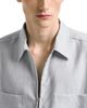 Emporio Armani Emporio Armani Regular Fit Short Sleeve Zip Linen Shirt - 5