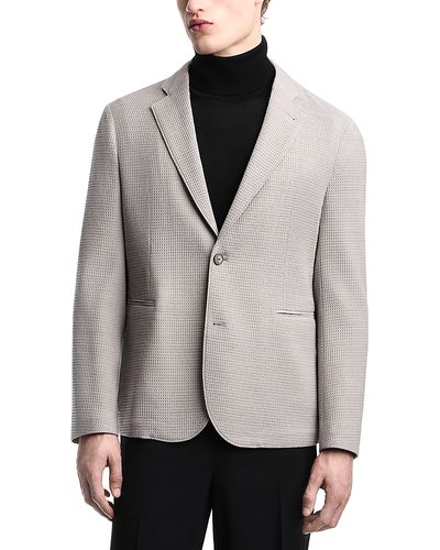 Emporio Armani Emporio Armani Regular Fit Waffle Effect Blazer