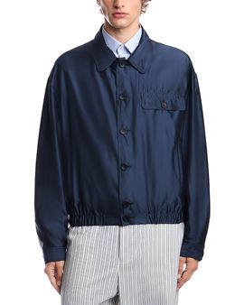 Emporio Armani Emporio Armani Satin Effect Point Collar Blouson Jacket