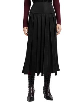 Emporio Armani Emporio Armani Satin Fringe Midi Skirt