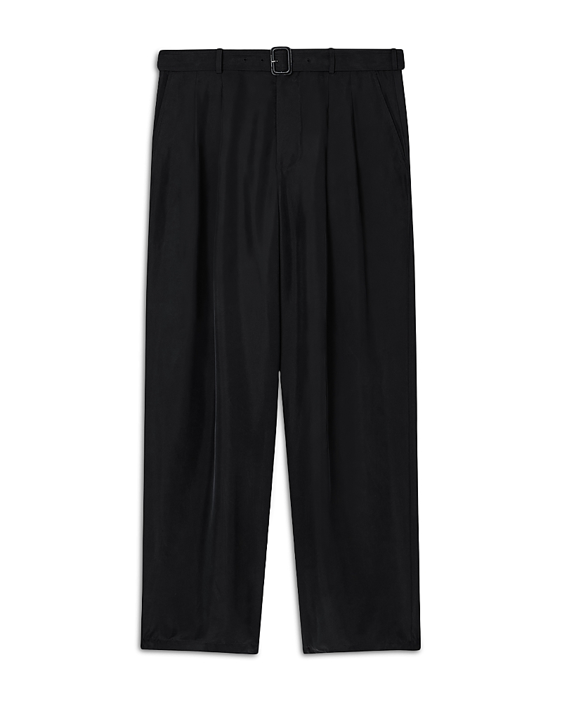 Emporio Armani Emporio Armani Silk Straight Leg Belted Trousers