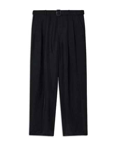 Emporio Armani Emporio Armani Silk Straight Leg Belted Trousers