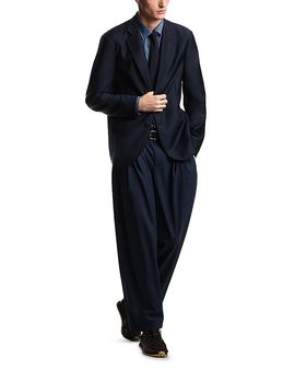 Emporio Armani Emporio Armani Single Breasted Virgin Wool & Silk Satin Blazer