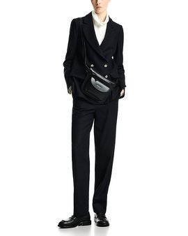 Emporio Armani Emporio Armani Slim Fit Pinstripe Wool Blend Trousers