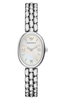 Emporio Armani Emporio Armani Small Sinfonia Mother-of-Pearl Bracelet Watch, 22mm x 28.2mm