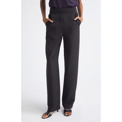 Emporio Armani Emporio Armani Stretch Cady Straight Leg Pants