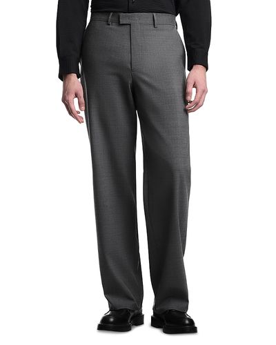 Emporio Armani Emporio Armani Stretch Wool Straight Leg Trousers