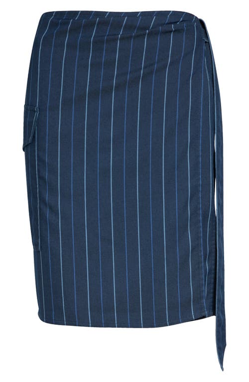 Emporio Armani Emporio Armani Striped Wrap Miniskirt