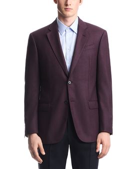 Emporio Armani Emporio Armani Tailored Fit Single Breasted Wool Chevron Blazer