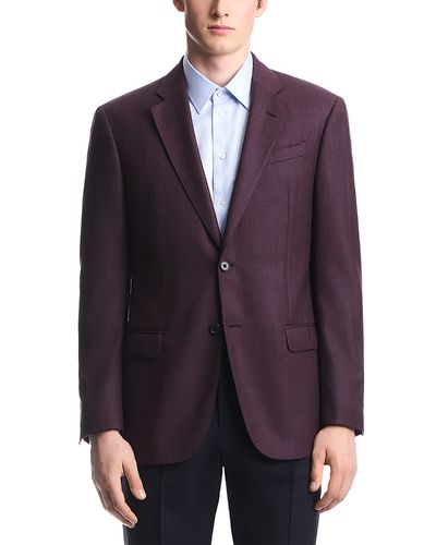 Emporio Armani Emporio Armani Tailored Fit Single Breasted Wool Chevron Blazer