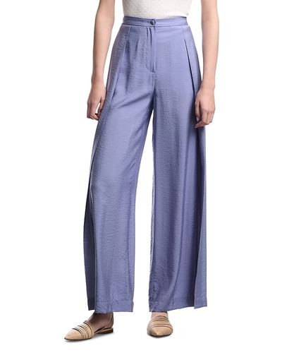 Emporio Armani Emporio Armani Techno Rayon Wide Leg Trousers