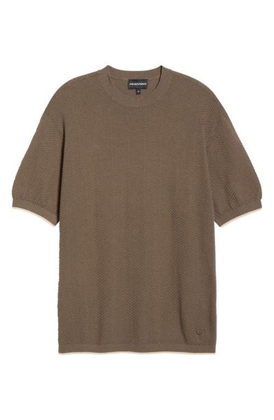 Emporio Armani Emporio Armani Tipped Chevron Knit T-Shirt