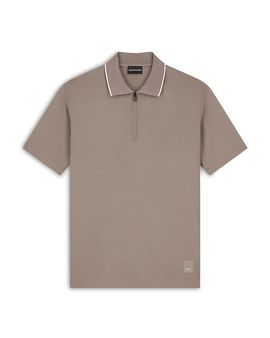 Emporio Armani Emporio Armani Tipped Zip Polo Short