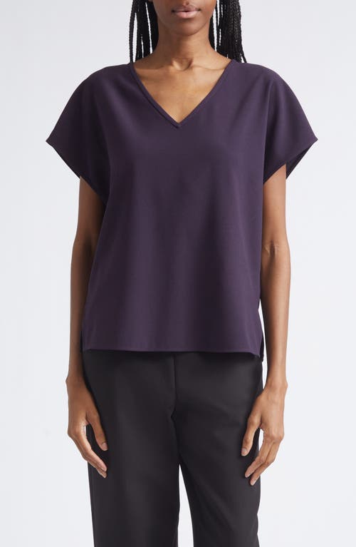 Emporio Armani Emporio Armani V-Neck Short Sleeve Cady Top
