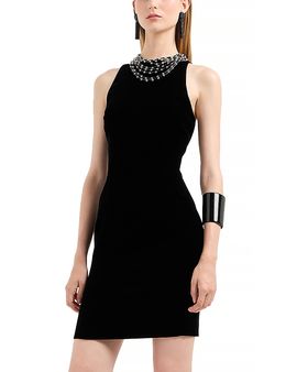 Emporio Armani Emporio Armani Velvet Strap Back Dress