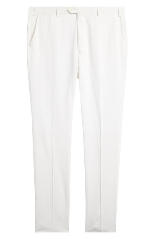 Emporio Armani Emporio Armani White Flat Front Suit Pants