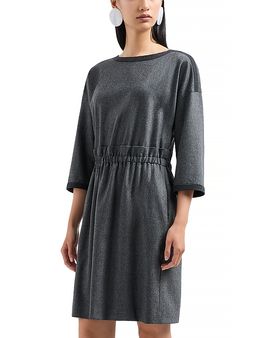 Emporio Armani Emporio Armani Wool & Cashmere Flannel Shift Dress