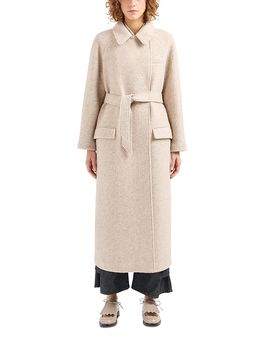 Emporio Armani Emporio Armani Wool Melange Belted Trench Coat