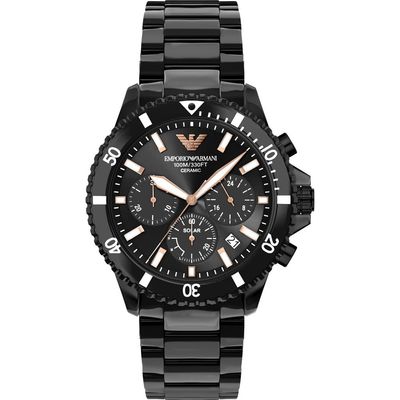 Emporio Armani Emporio Armani World Explorer Solar Chronograph Ceramic Watch
