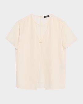 Emporio Armani Layered Sheer Georgette Top