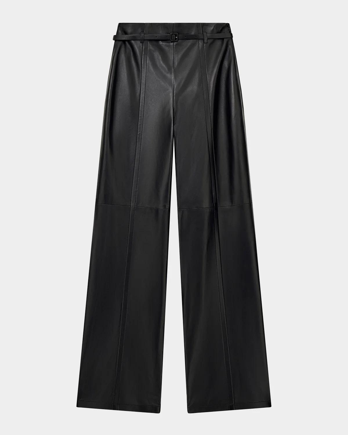Emporio Armani Leather Trousers
