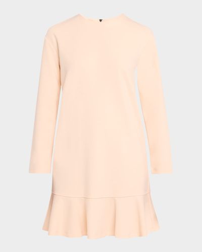Emporio Armani Long-Sleeve Flounce Dress