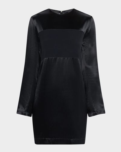 Emporio Armani Paneled Satin Mini Dress