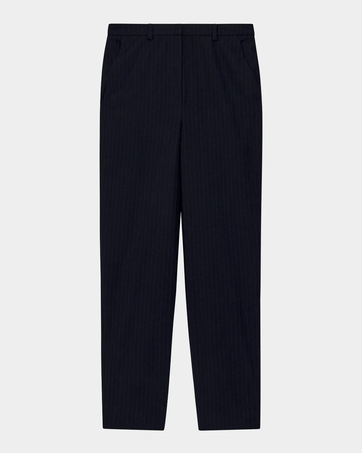 Emporio Armani Pinstriped Wool-Blend Straight-Leg Trousers