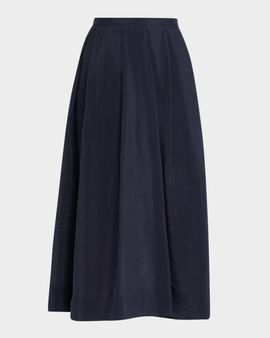 Emporio Armani Pleated High-Low Midi Skirt