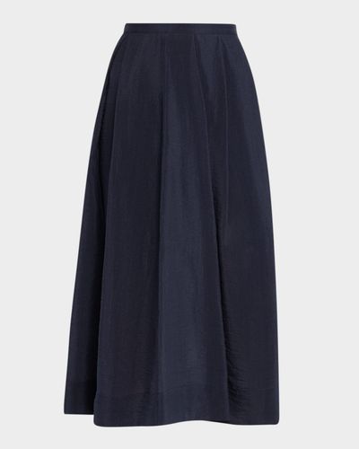 Emporio Armani Pleated High-Low Midi Skirt