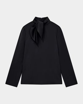 Emporio Armani Satin Tieneck Blouse