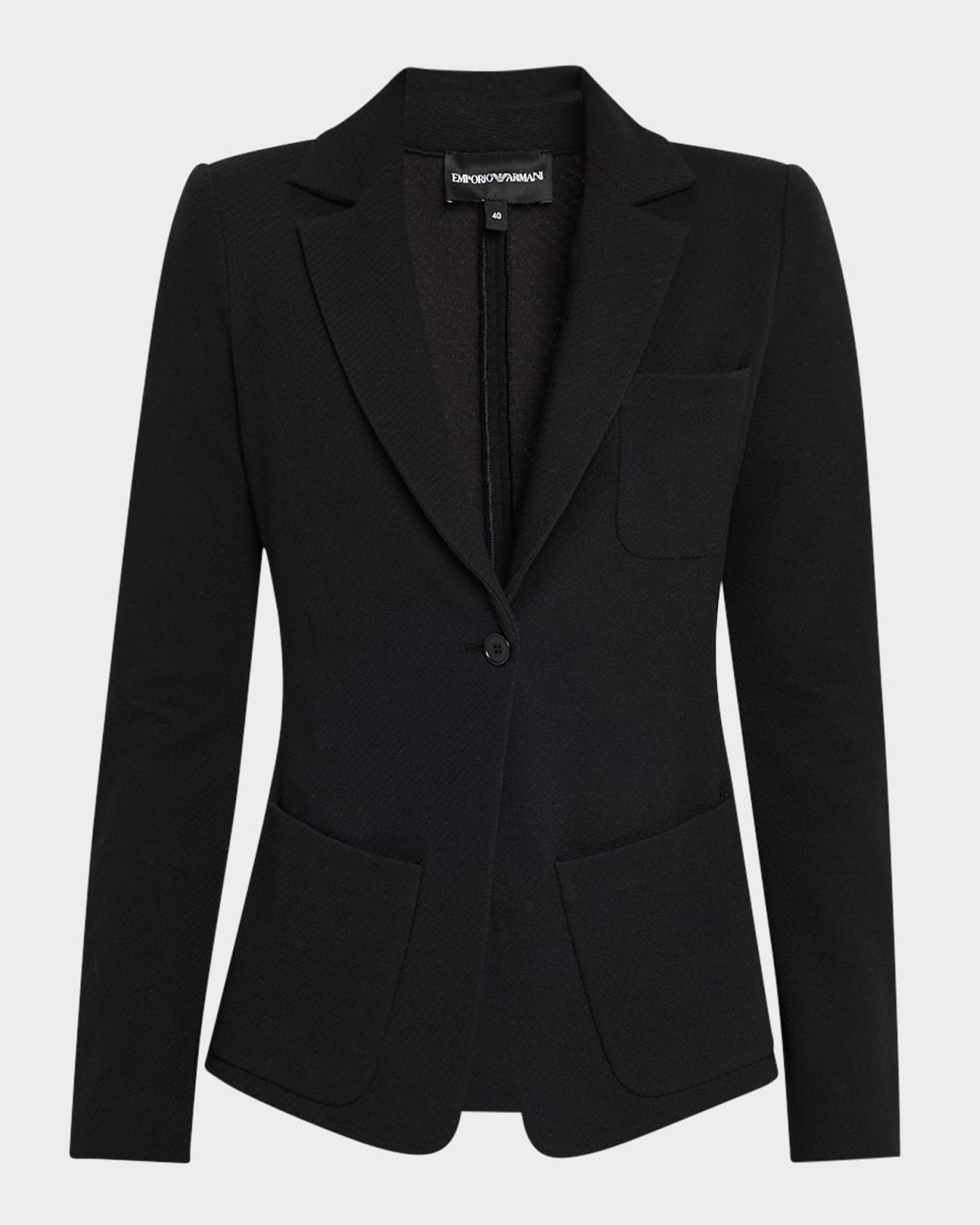 Emporio Armani Single-Button Stretch Jersey Jacket