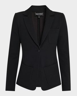 Emporio Armani Single-Button Stretch Jersey Jacket